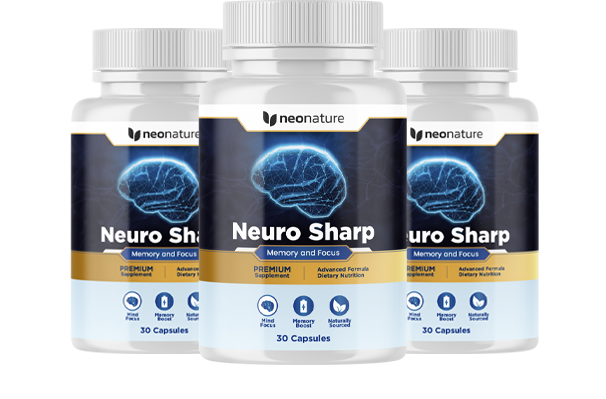 Three bottles of Neuro Sharp supplement